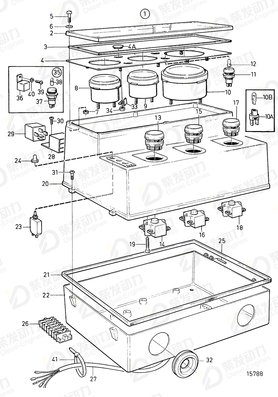 VOLVO Instrument, oil-pressure 873625 Drawing